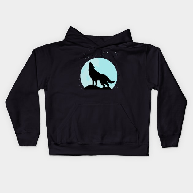 wolf lover Kids Hoodie by Fashion planet